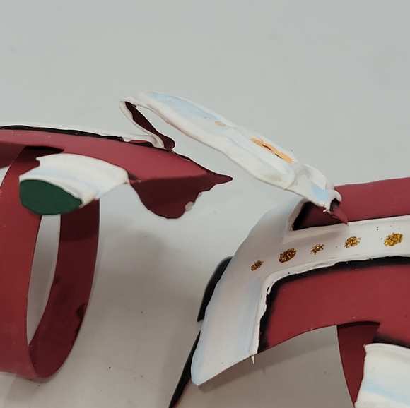 Hand Painted Santa Claus Napkin Rings | Set of 2 Artisan Christmas Table Decor - Picture 9 of 10